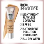 Maybelline Dream Urban Cover Flawless Coverage Foundation Makeup, SPF 50, Toffee - Image 4